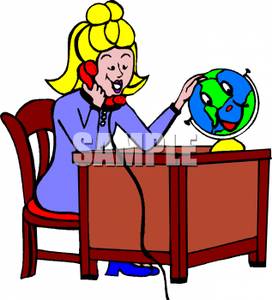 272x300 Art Image A Geography Teacher Talking On The Phone And Playing