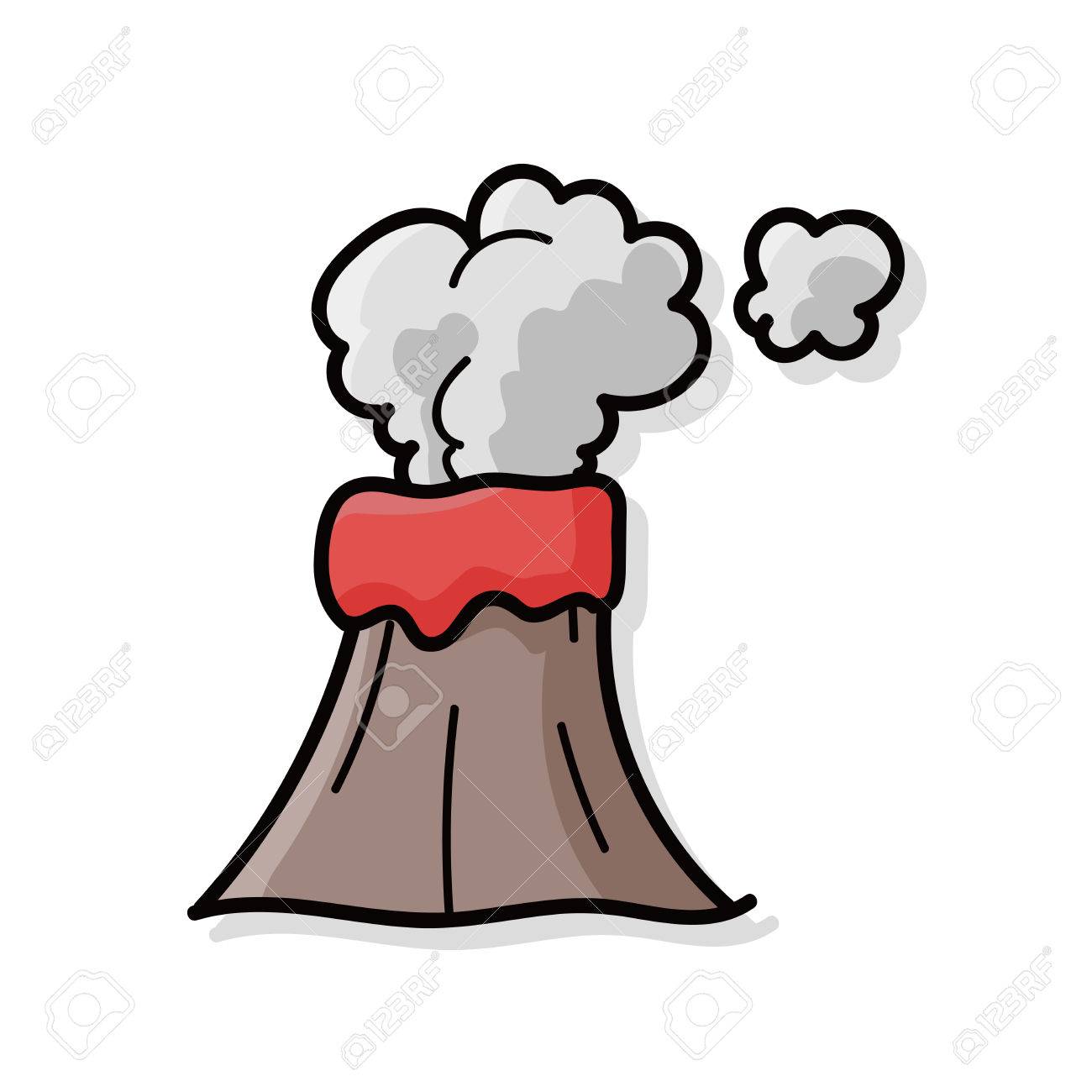 1300x1300 Volcano Doodle Royalty Free Cliparts, Vectors, And Stock