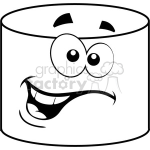 300x300 Royalty Free Geometry Empty Cylinder Cartoon Face Math Clip Art