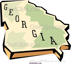 300x271 State Of Georgia Map Clipart