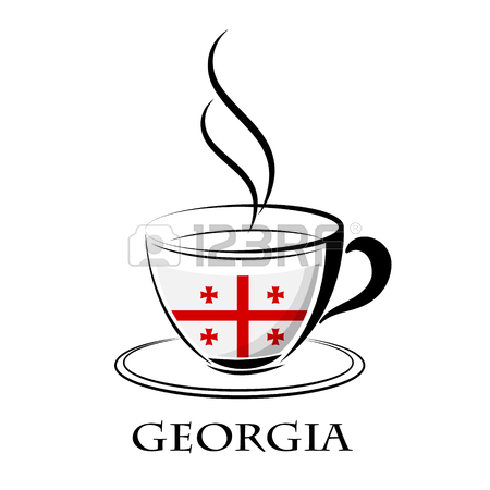 450x450 Coffee Logo Made From The Flag Of Georgia Royalty Free Cliparts