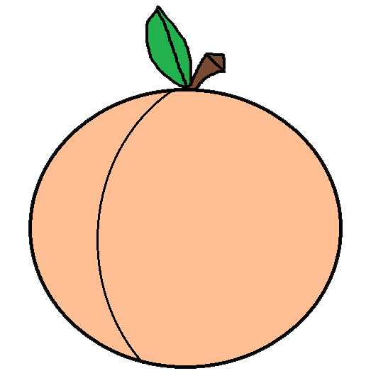 523x523 Peach Clipart Png