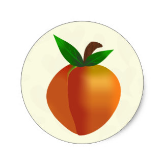 324x324 Custom Georgia Peach Stickers Zazzle.ca