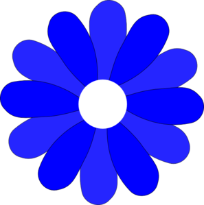 297x299 Blue Gerbera Daisy Clip Art