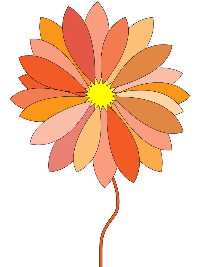 675x900 Free Clipart Sideways Daisy