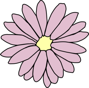 299x294 Pink Daisy Clip Art