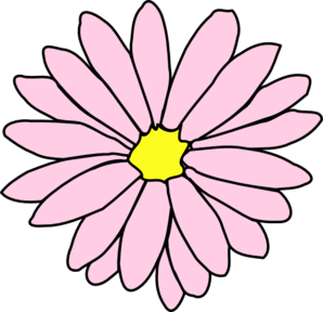 298x288 Pink Daisy Flower 3 Clip Art
