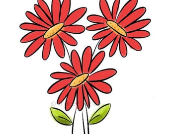 340x270 Pink Gerber Daisy Clip Art