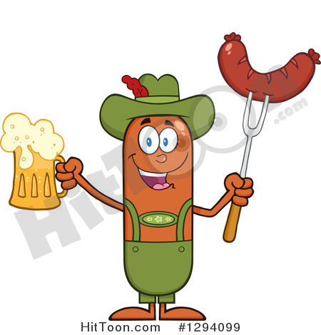 450x470 German Sausage Clipart