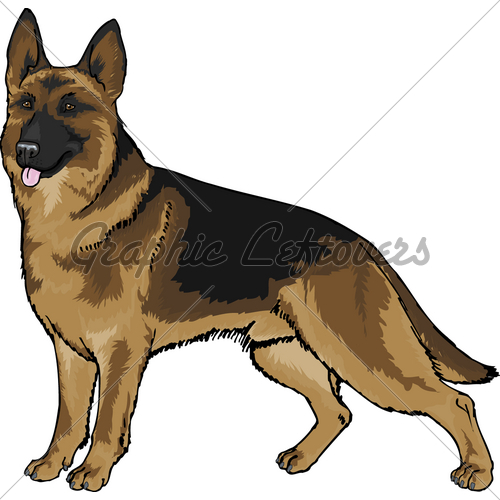 500x500 German Shepherd Clip Art Many Interesting Cliparts