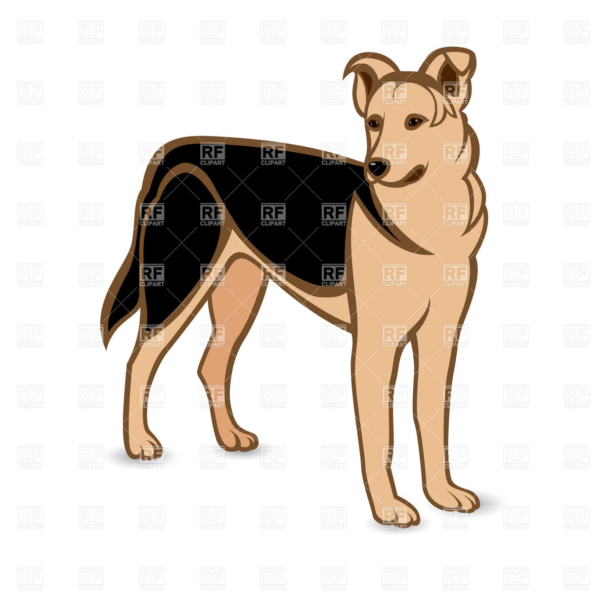 1200x1200 German Shepherd Dog Royalty Free Vector Clip Art Image