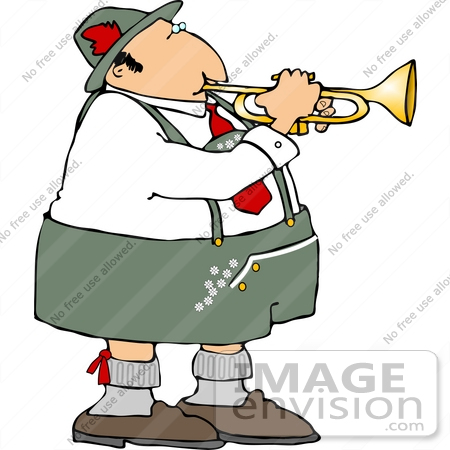 450x450 Male German Trumpet Player Clipart