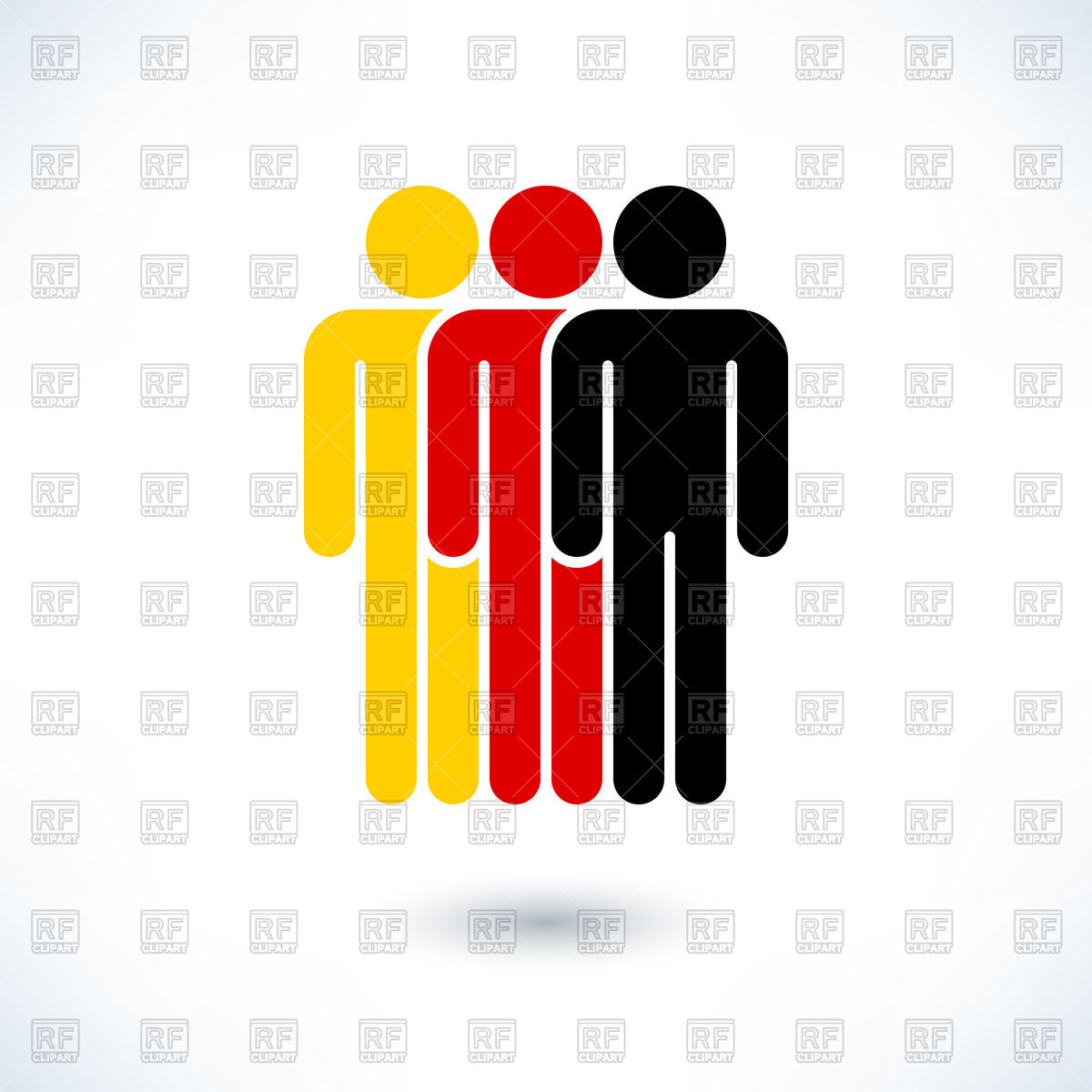 1200x1200 Men Pictogram In Colors Of German Flag Royalty Free Vector Clip