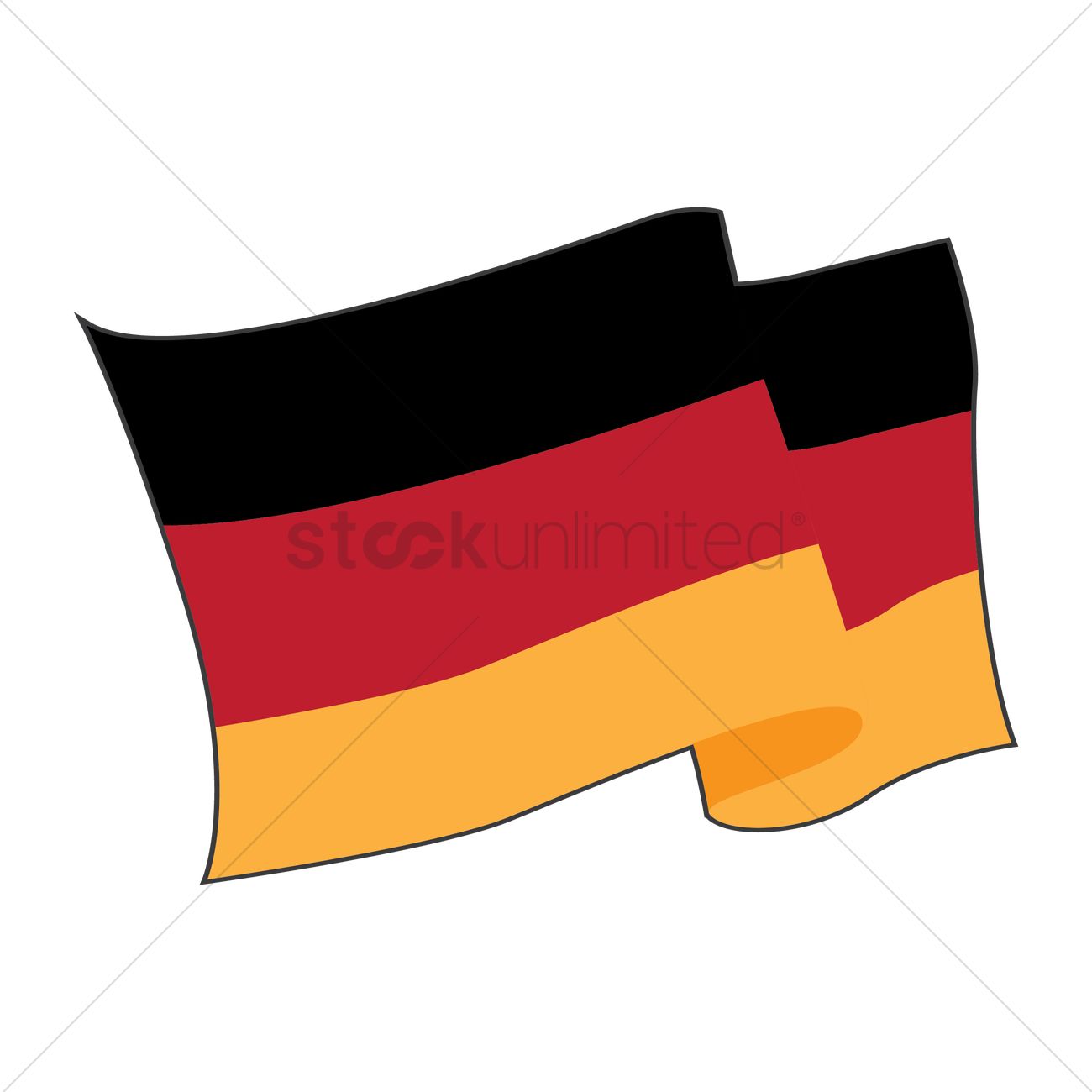 1300x1300 German Flag Vector Image