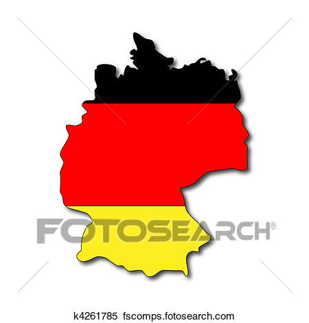 450x470 Stock Illustration Of German Flag On A Map Of Germany K4261785