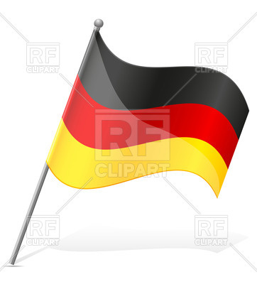 362x400 Icon Of Wavy Flag Of Germany Isolated On White Background Royalty