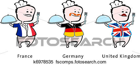 450x210 Clipart Of Chef Of Restaurant From France, Germany, Uk