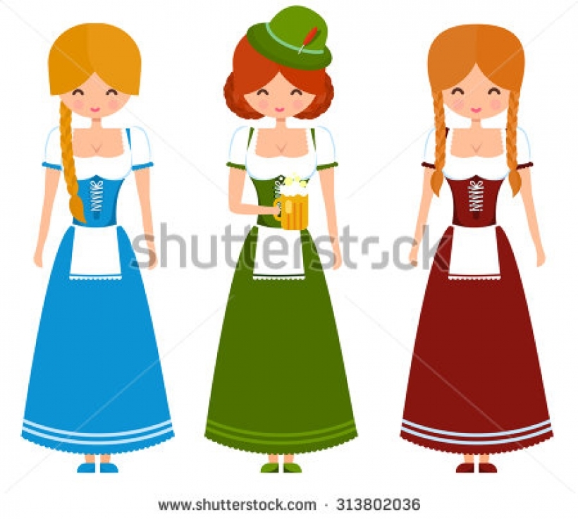 820x736 German Dress Stock Vectors Amp Vector Clip Art Shutterstock