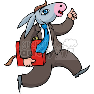 300x300 Royalty Free Democratic Man Dressed In A Donkey Suit 385799 Vector