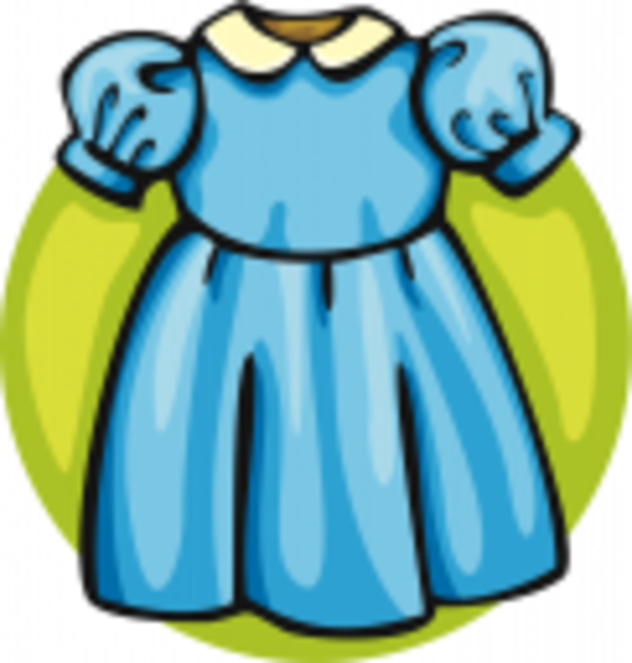 572x600 Blue Dress Clipart Children'S