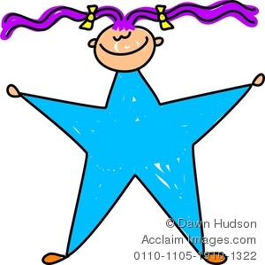 300x299 Image Of A Happy Little Girl Dressed Up As A Blue Star