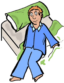 225x292 Getting Out Of Bed Clipart Images