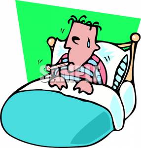 286x300 Sick Boy In Bed With A Thermometer In His Mouth