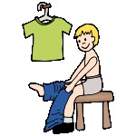 150x150 Toddler Getting Dressed Clipart