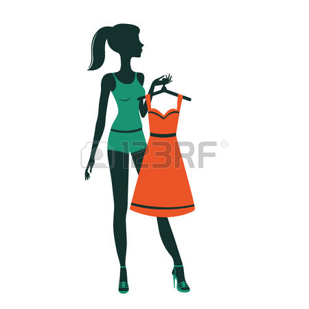 450x450 Clipart Girl Getting Dressed