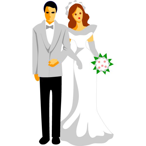 600x600 Couple Clipart Get Married