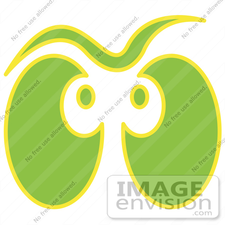 450x450 Royalty Free Cartoon Clip Art Of A Pair Of Green And Yellow Ghost