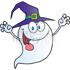 300x300 Royalty Free Cute Cartoon Ghost 383535 Vector Clip Art Image