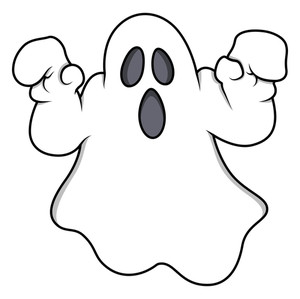 300x299 Nervous Ghost Cartoon