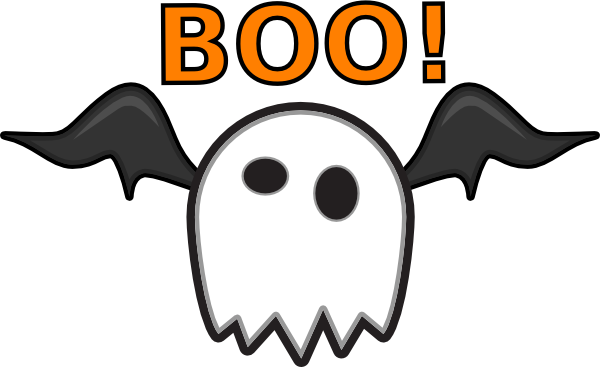600x367 Ghost Saying Boo! Clip Art