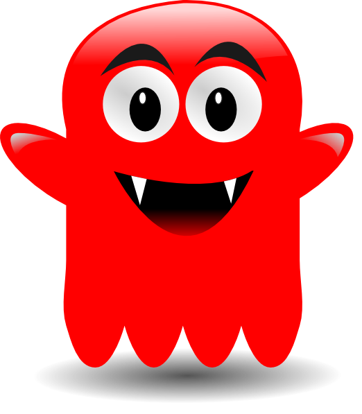 522x597 Red Glossy Ghost Clip Art