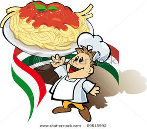 300x263 Cook With Giant Spaghetti Plate Clip Art Image