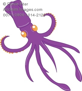 271x300 Illustration Of A Purple Cartoon Squid