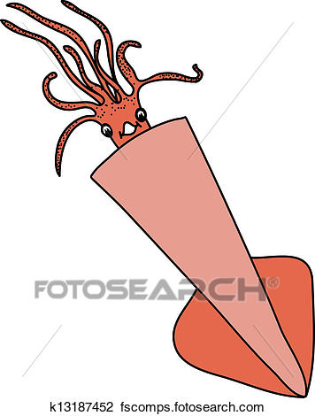 356x470 Clipart Of Squid K13187452