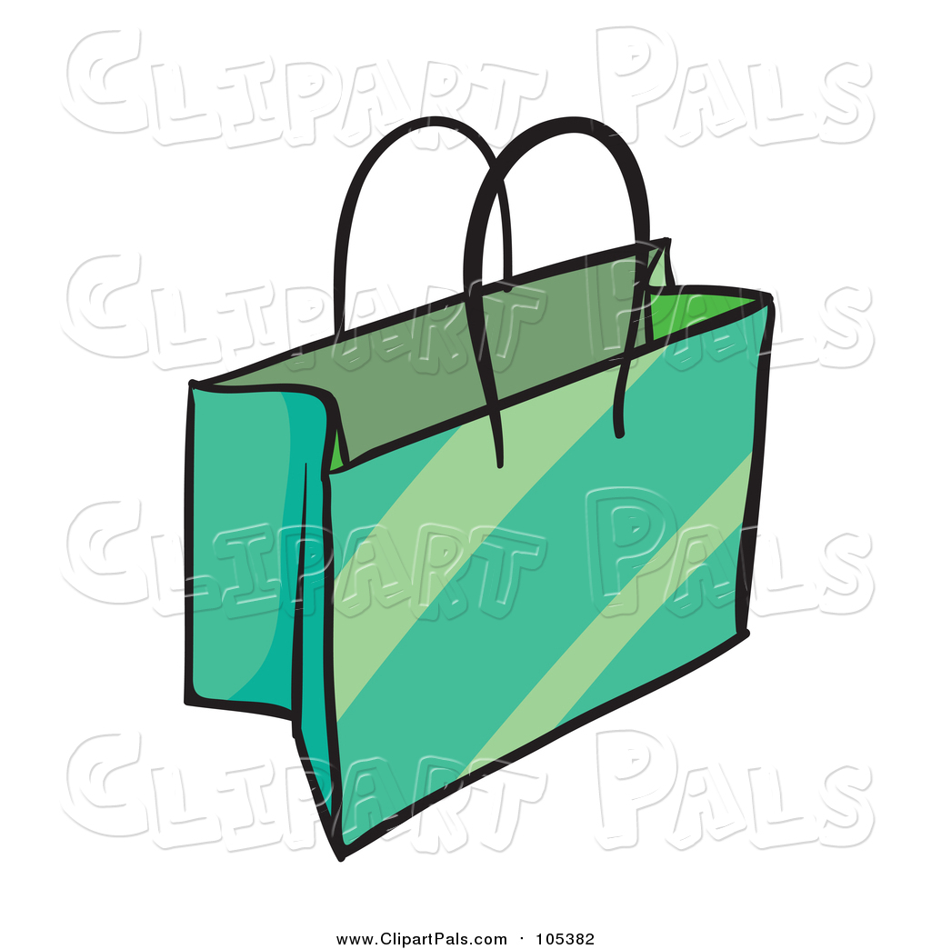 1024x1044 Pal Clipart Of A Green Shopping Or Gift Bag By Graphics Rf