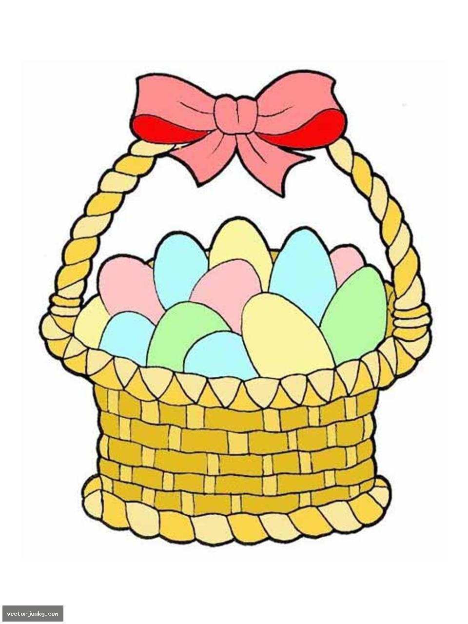 960x1280 Easter Egg Basket Clip Art