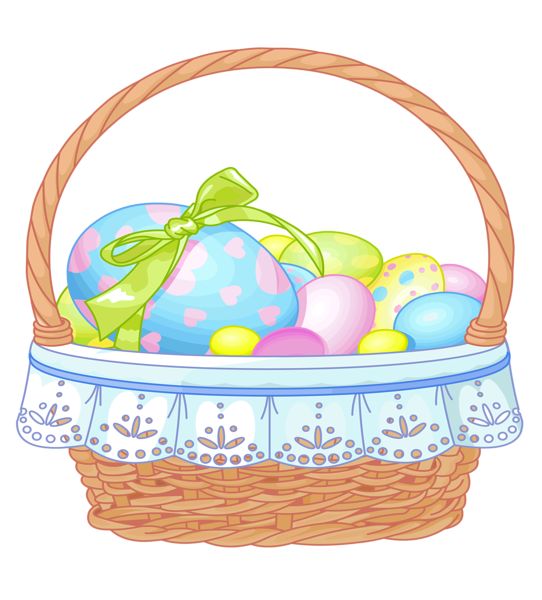 542x600 Easter Basket Straw Clipart