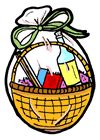 100x140 Gift Basket Cartoon Clipart