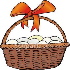 300x300 Egg Basket Clipart