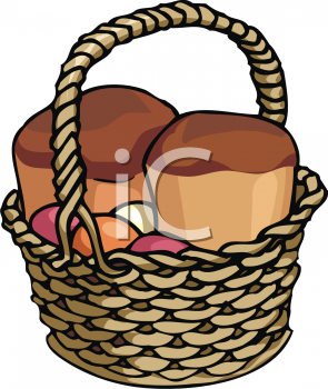 295x350 Gift Basket Cartoon Clipart