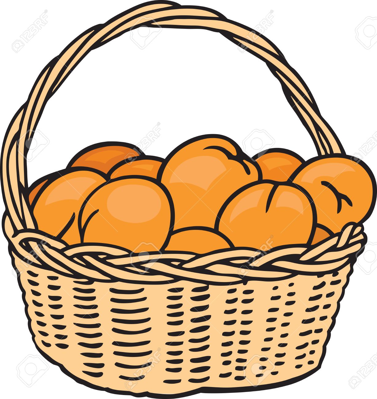 1227x1300 Orange (Fruit) Clipart Basket