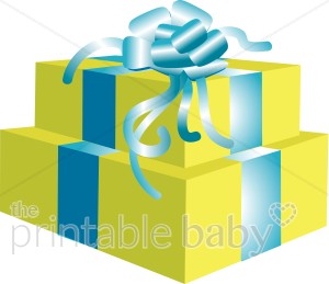300x259 Wrapped Gift Boxes Clipart Baby Shower Clipart