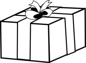 298x219 Transparent Gift Outline Clip Art