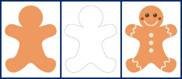 600x262 Gingerbread Man Templates