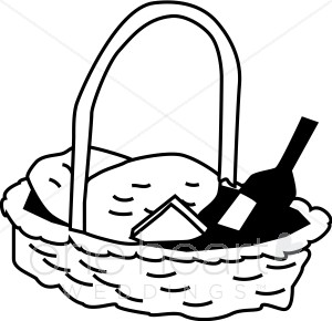 300x290 Picnic Clipart Black And White