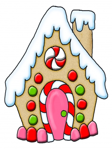 375x497 Gingerbread House Clipart